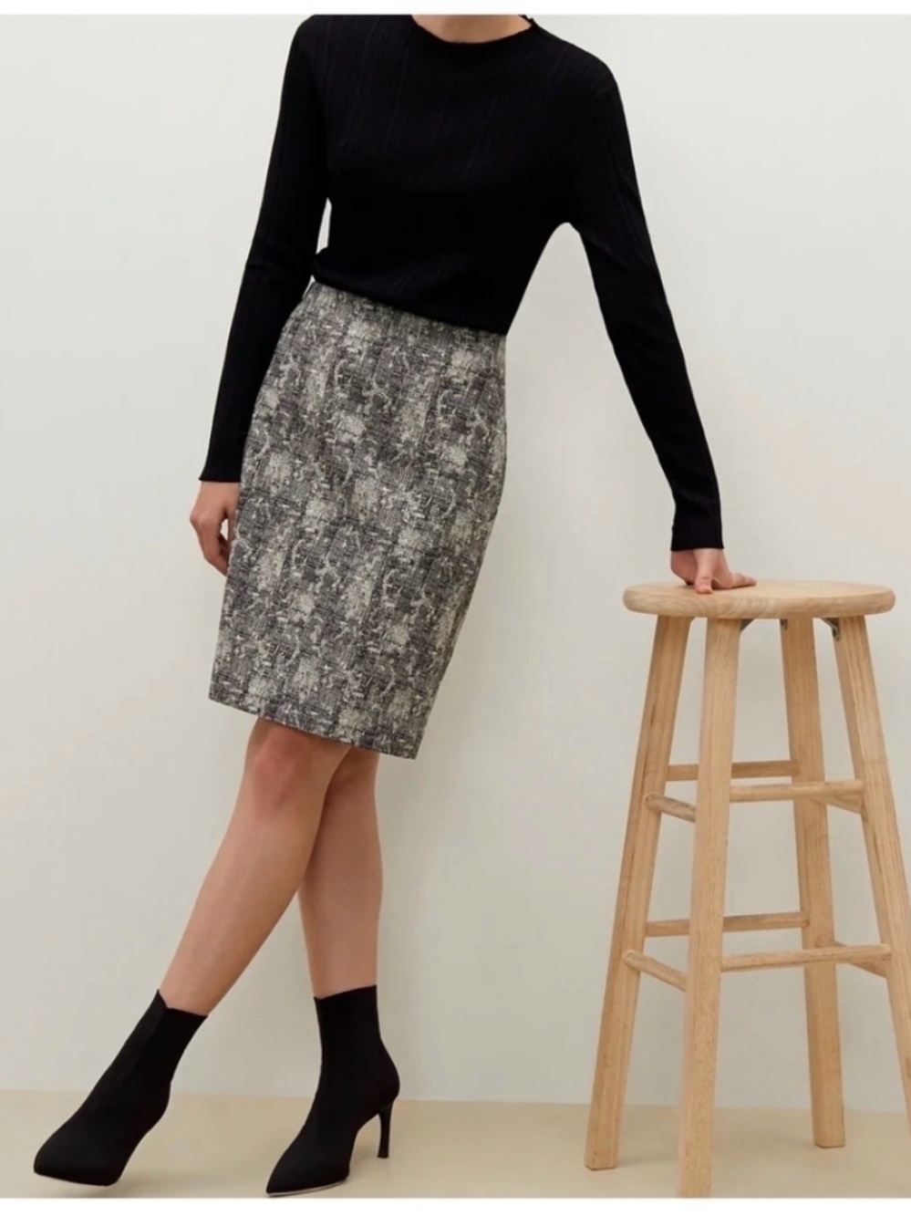 MM Lafleur Snake Print Noho Crackle Straight Women’s Pencil Skirt Size 6